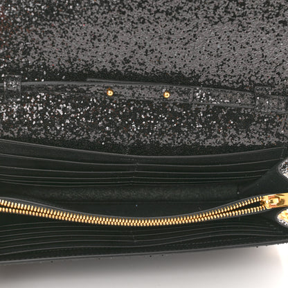 Saint Laurent Glitter Classic Monogram Chain Wallet Black Multicolor 6 of 10