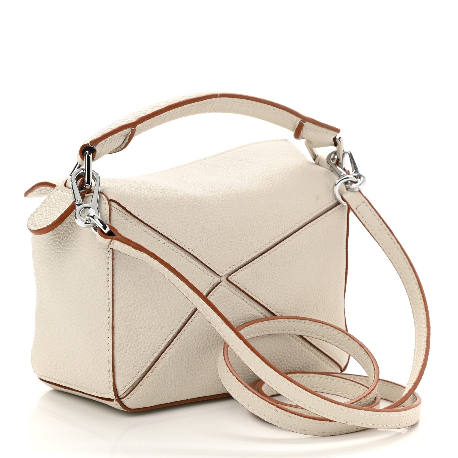 Loewe Calfskin Mini Puzzle Bag Soft White 3 of 10