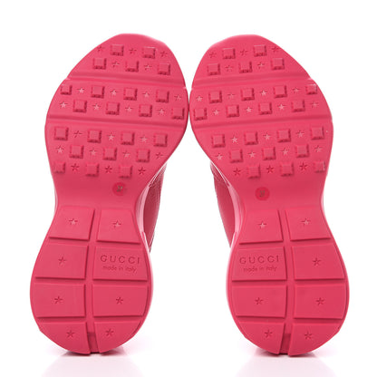 Gucci Calfskin Logo Womens Rhyton Sneakers 37 Box Pink 5 of 9