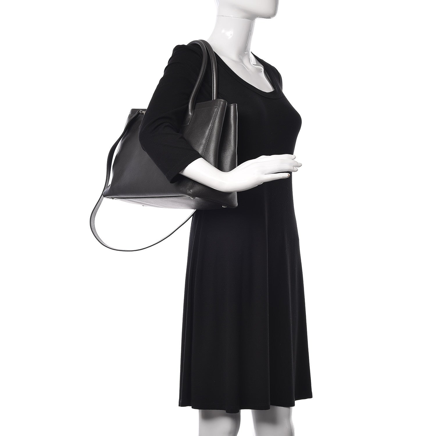 Chanel Calfskin Cerf Executive Shopper Tote Dark Grey 2 of 17