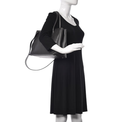 Chanel Calfskin Cerf Executive Shopper Tote Dark Grey 2 of 17