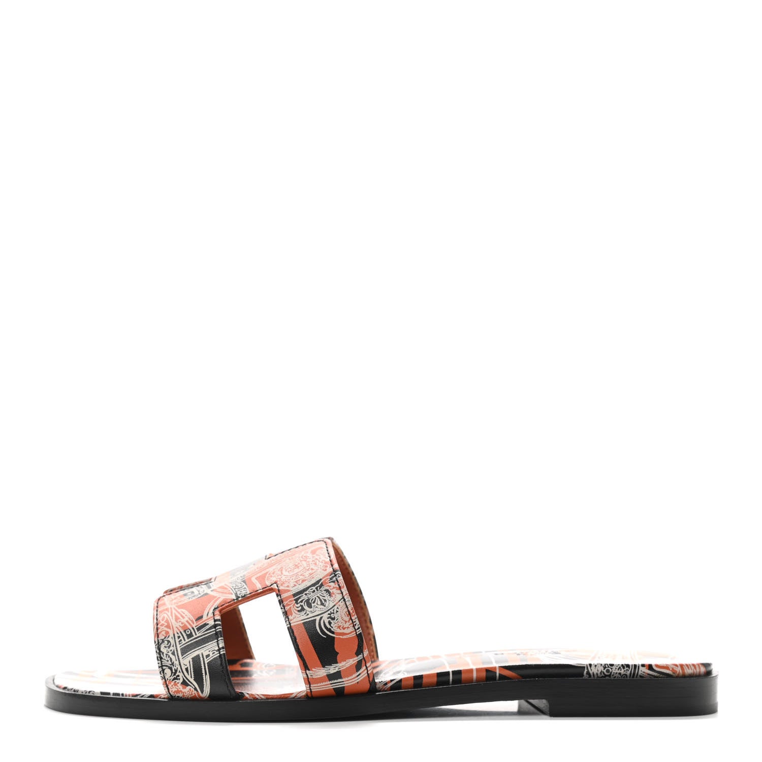 Hermes Calfskin Printed Brides de Gala en Desordre Oran Sandals 35.5 Multicolor Rose Aube 1 of 9
