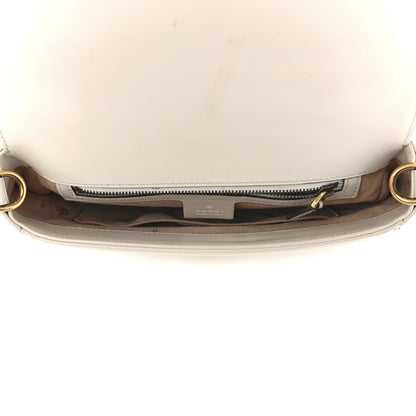 Gucci Calfskin Matelasse Small GG Marmont Top Handle Shoulder Bag White 4 of 13