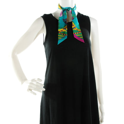 Hermes Silk Grande Tenue Twilly Rose Vif Vert Jaune D' Or 2 of 5