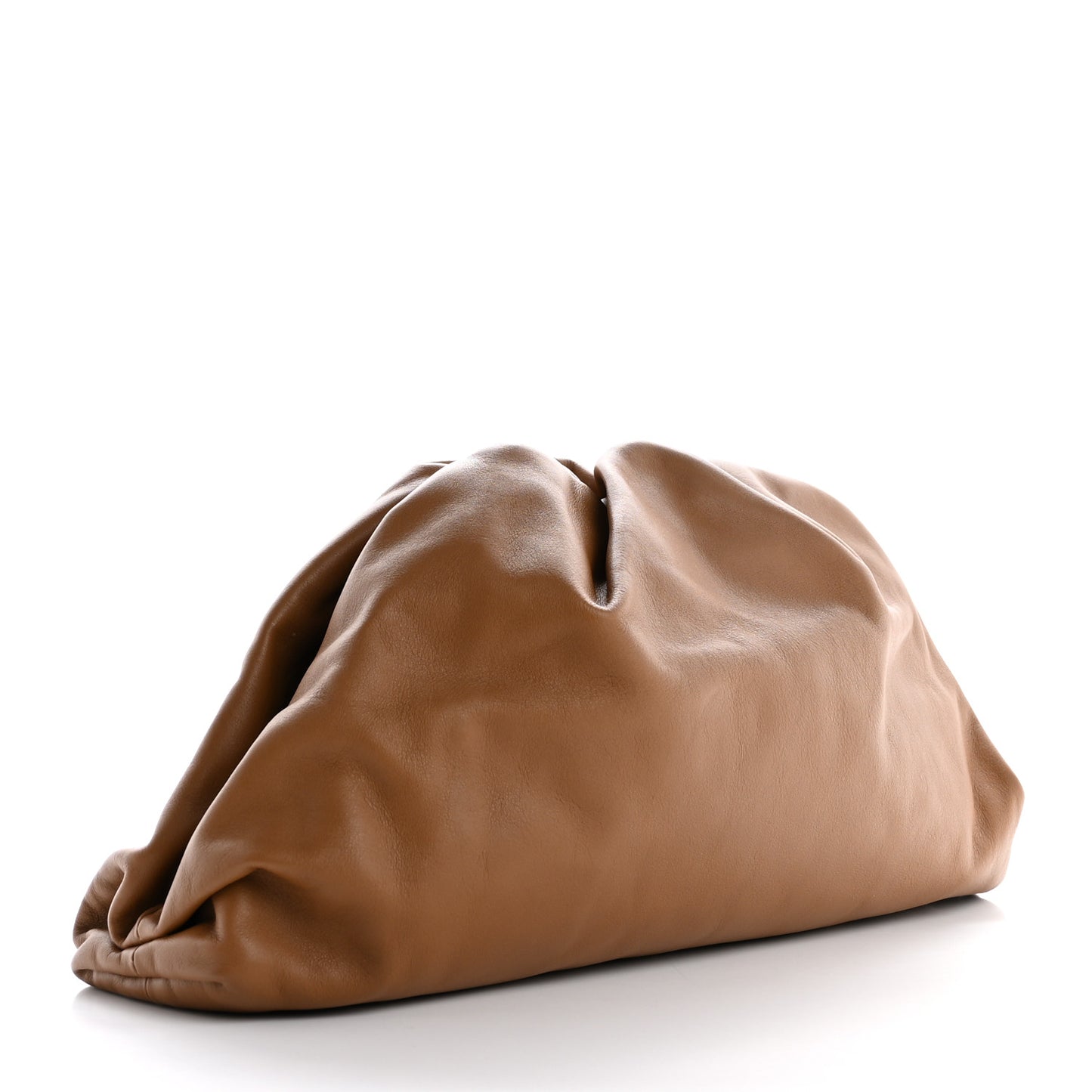 Smooth Butter Calf The Pouch Oversized Clutch Teak