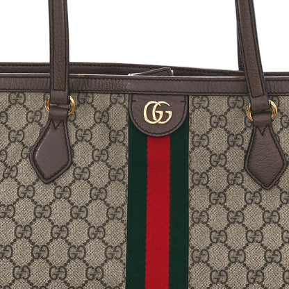 Gucci GG Supreme Monogram Medium Ophidia Shopping Tote Brown 8 of 12