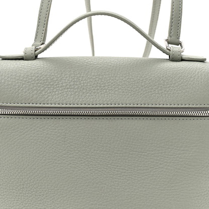 Loro Piana Grained Calfskin Extra Pocket L23.5 Backpack Eucalyptus 7 of 12