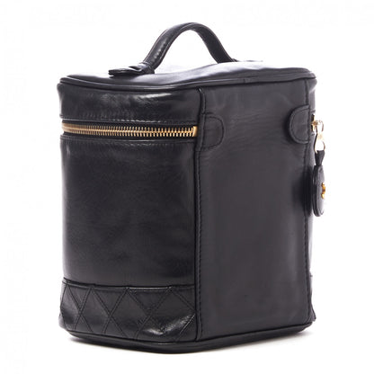 Chanel Lambskin Vanity Cosmetic Case Black 2 of 9