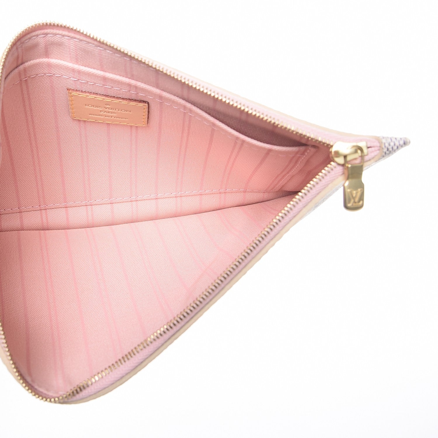 Louis Vuitton Damier Azur Neverfull MM GM Pochette Rose Ballerine 5 of 8