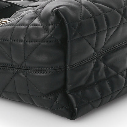 Christian Dior Calfskin Macrocannage Small Toujours Vertical Tote Black 9 of 11
