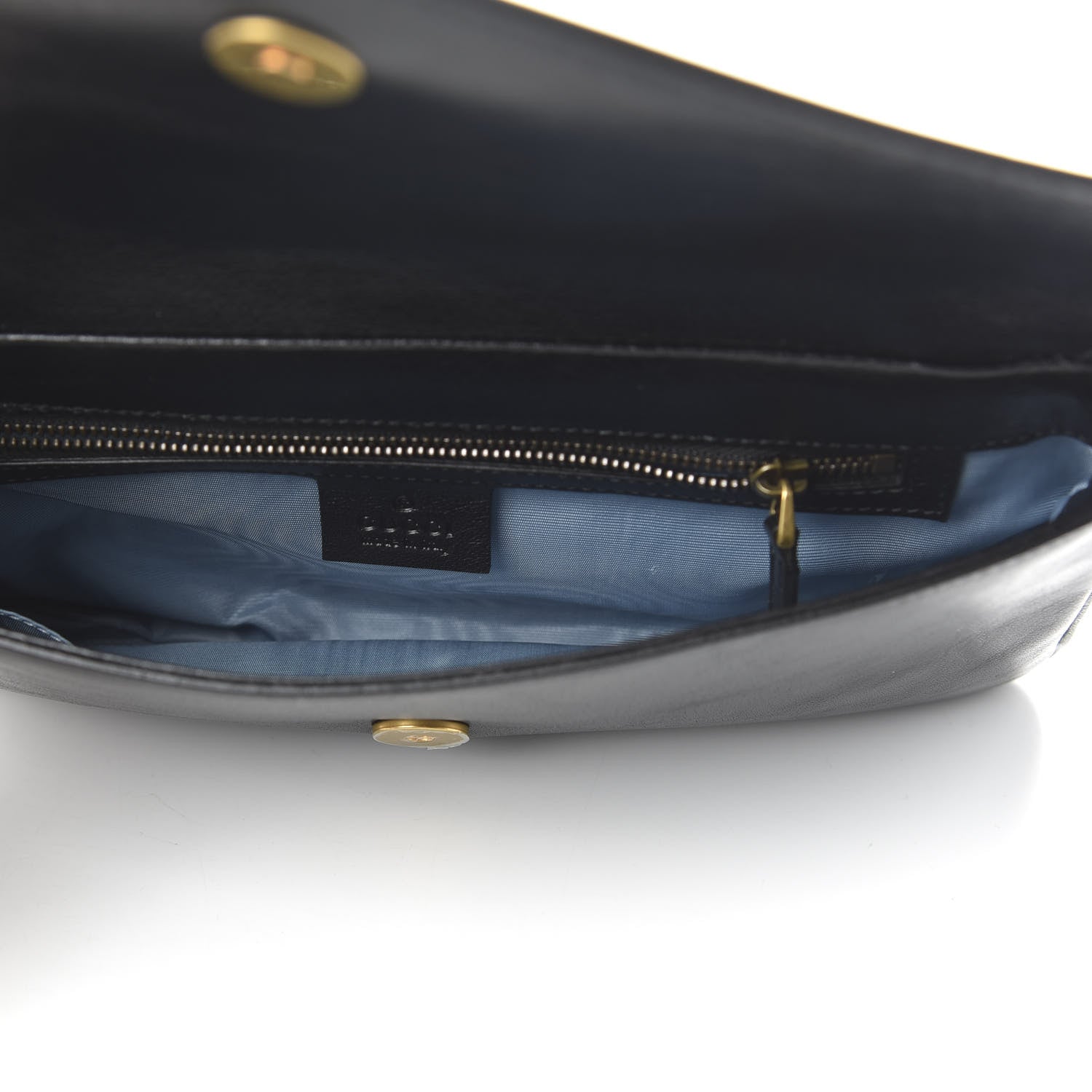 Gucci Calfskin Diagonal GG Medium Thiara Double Envelope Shoulder Bag Emerald Green Black 5 of 10