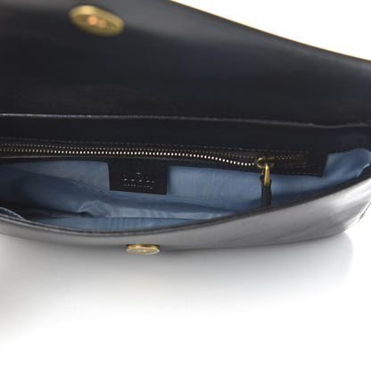 Gucci Calfskin Diagonal GG Medium Thiara Double Envelope Shoulder Bag Emerald Green Black 5 of 10