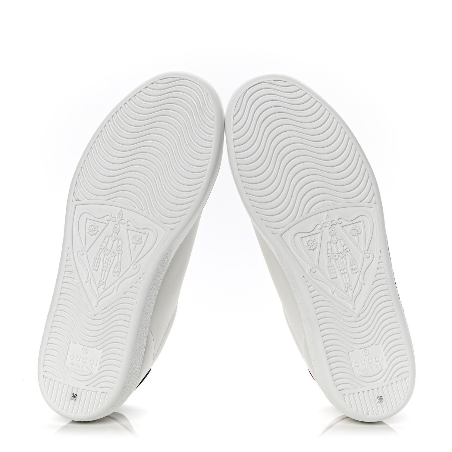 Gucci Calfskin Interlocking G Womens New Ace Sneakers 36 White Red Flame Green 4 of 4