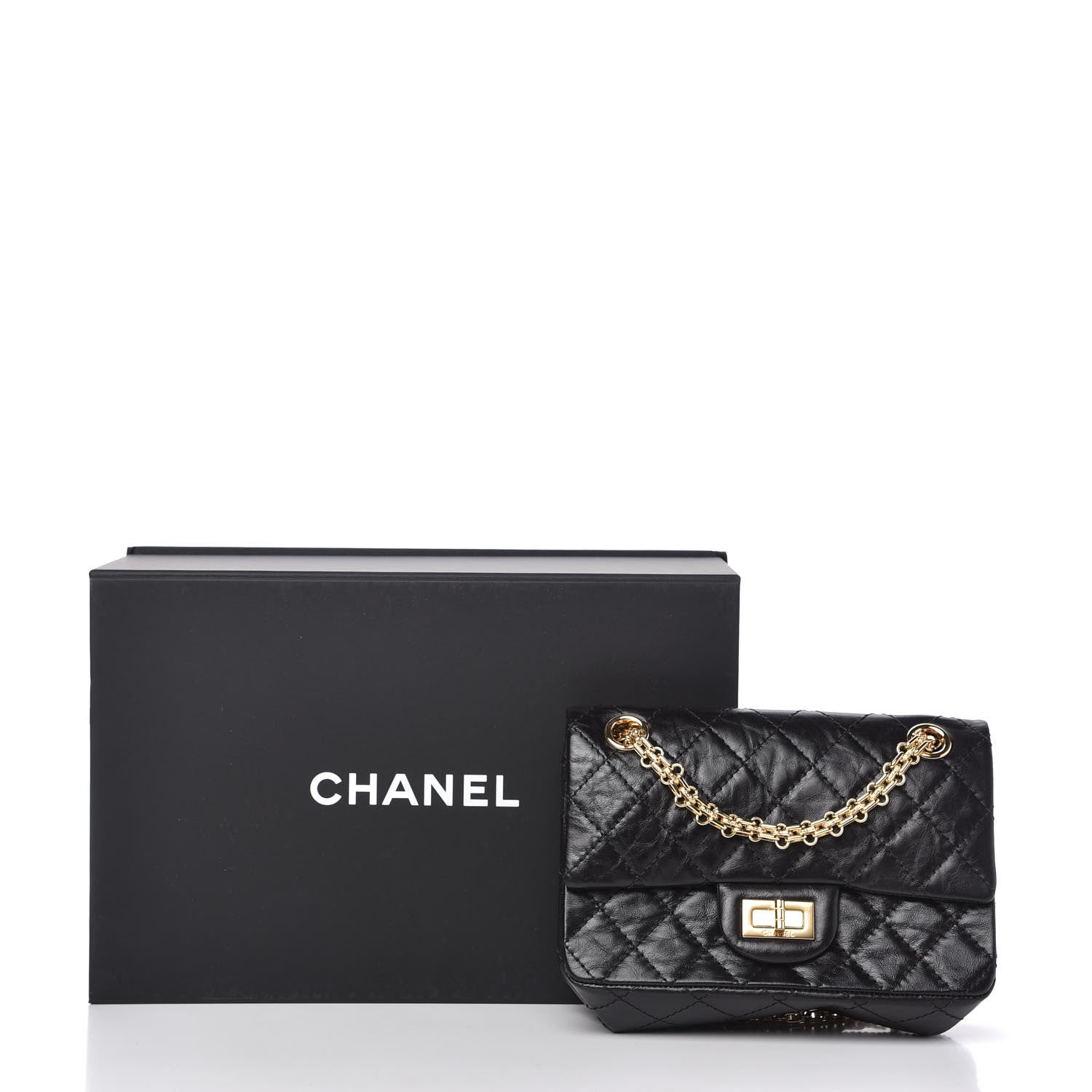 Chanel Aged Calfskin Quilted 2.55 Reissue Mini Flap Black 11 of 11