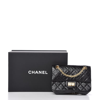 Chanel Aged Calfskin Quilted 2.55 Reissue Mini Flap Black 11 of 11