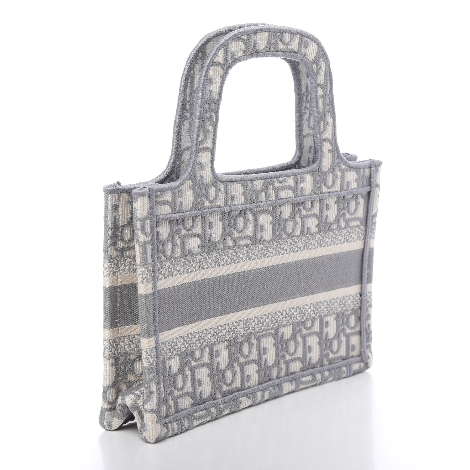 Christian Dior Oblique Mini Book Tote Grey Multicolor 3 of 9