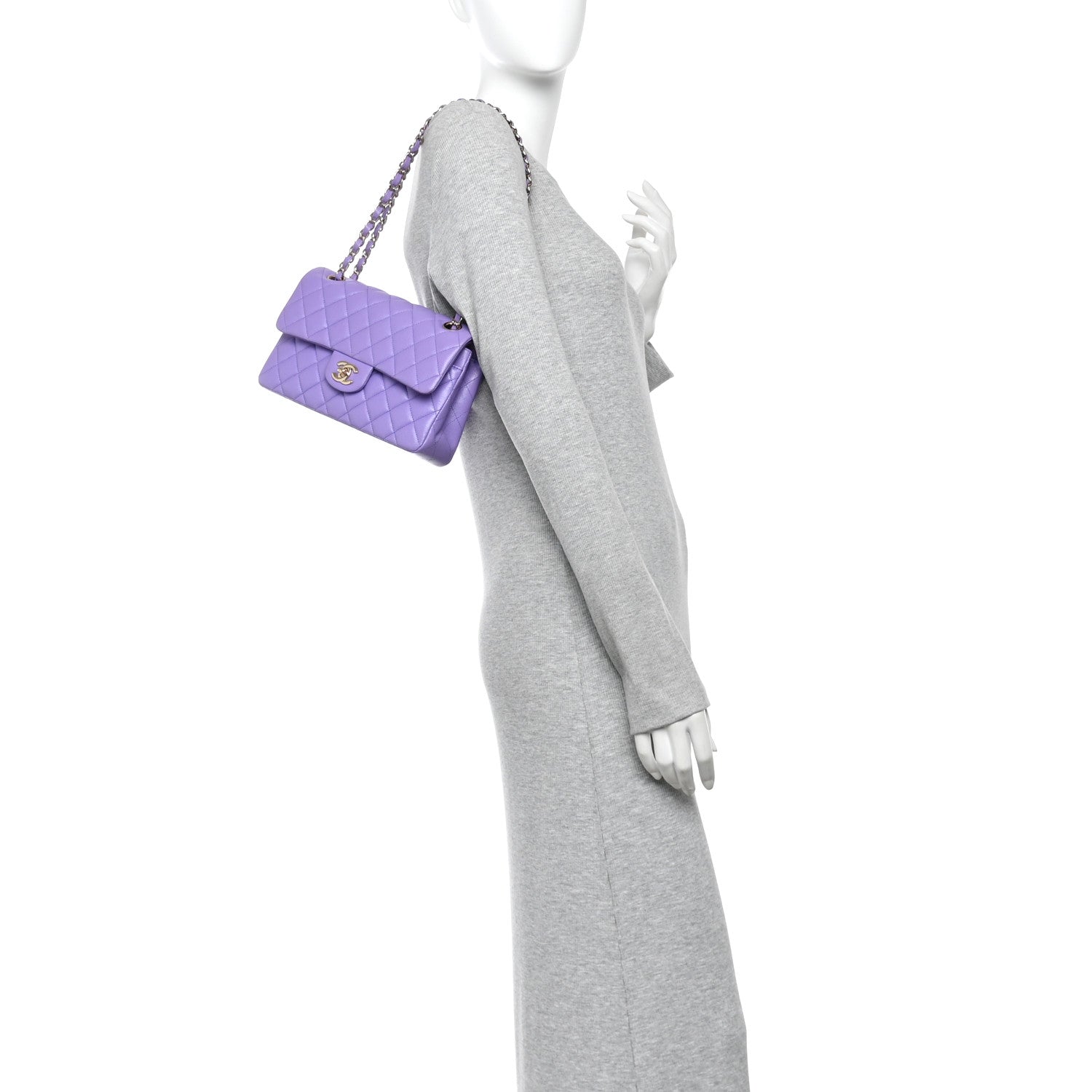 Chanel Caviar Quilted Small Double Flap Purple 2 of 12