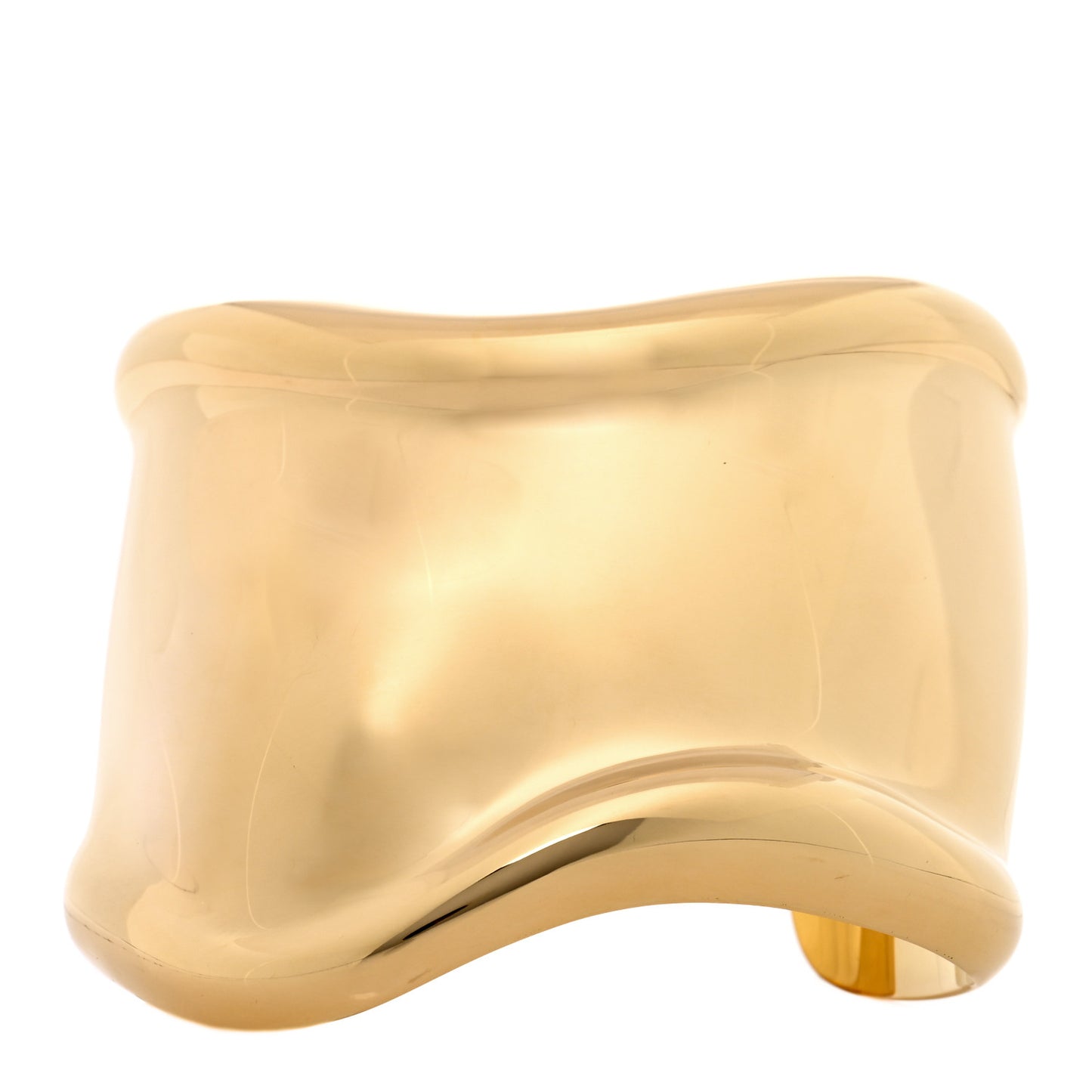 18K Yellow Gold Medium Elsa Peretti Right Wrist Bone Cuff Bracelet