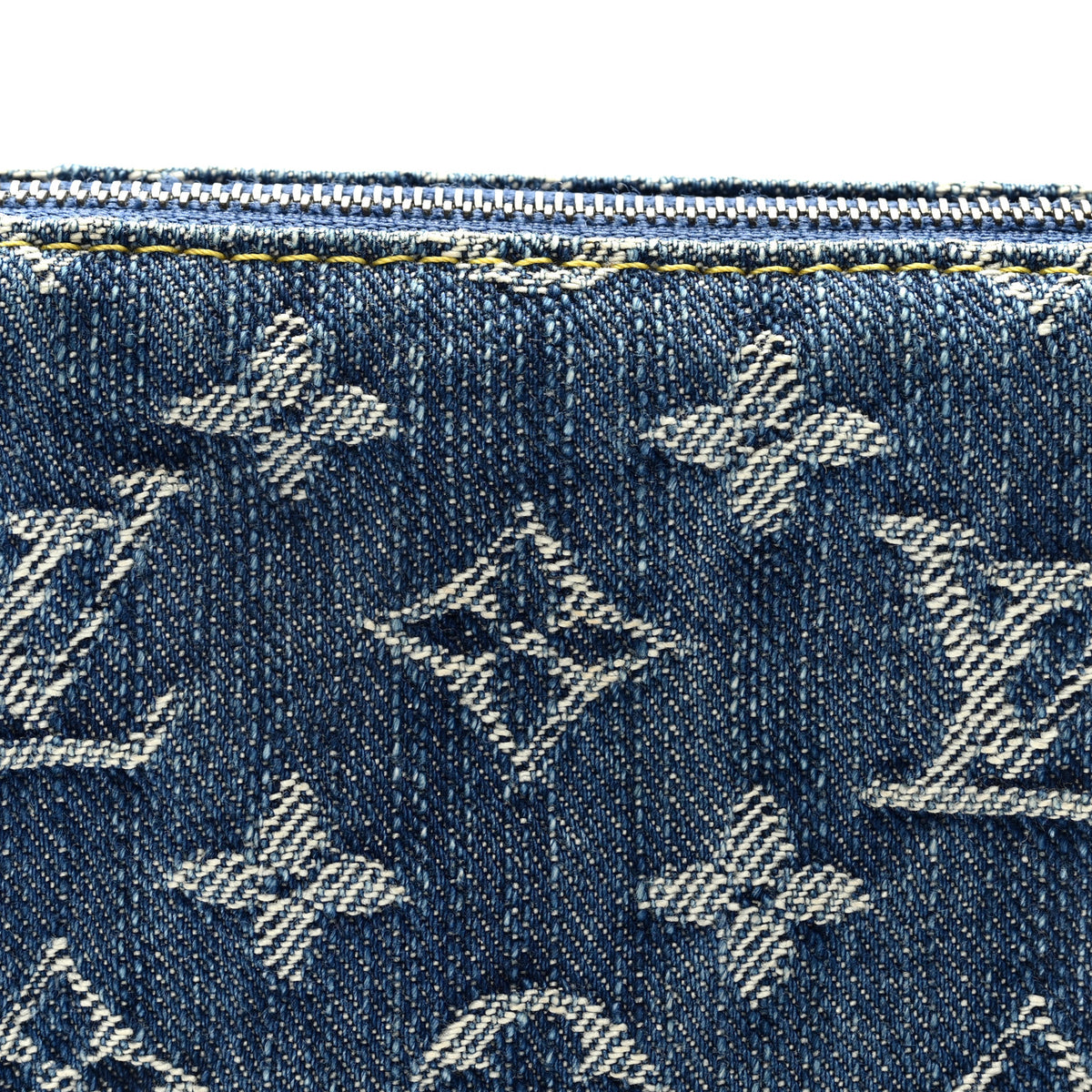 Monogram Denim Pochette Speedy PM Key Holder Blue