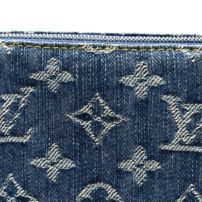 Louis Vuitton Monogram Denim Pochette Speedy PM Key Holder Blue 7 of 7