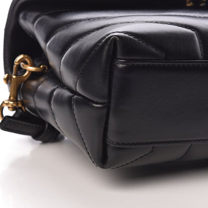 Saint Laurent Calfskin Y Quilted Monogram Toy Loulou Crossbody Bag Black 9 of 11