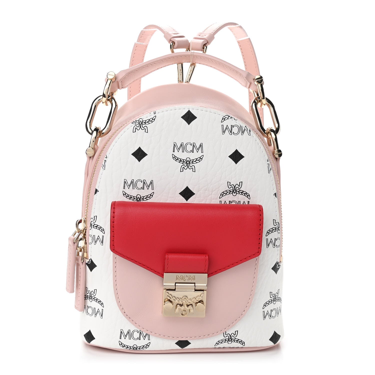MCM Vistetos X-Mini Patricia Backpack Block Pink 1 of 9