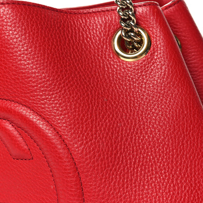 Gucci Pebbled Calfskin Medium Soho Chain Shoulder Bag Tabasco Red 13 of 13