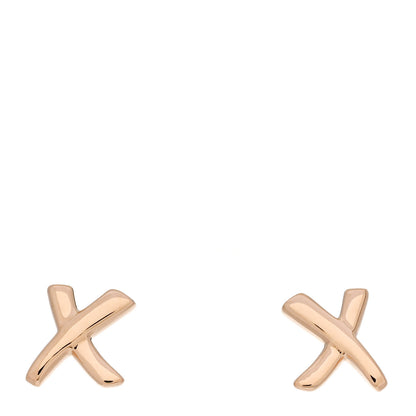 Tiffany 18K Rose Gold Small Paloma's Graffiti X Earrings 1 of 4