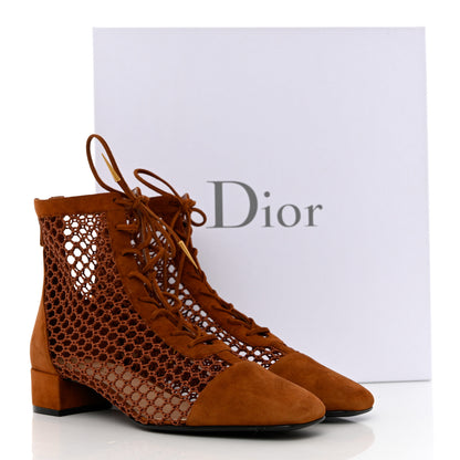 Christian Dior Suede Resille Naughtily-D 30mm Ankle Boots 40 Golden Brown 10 of 10