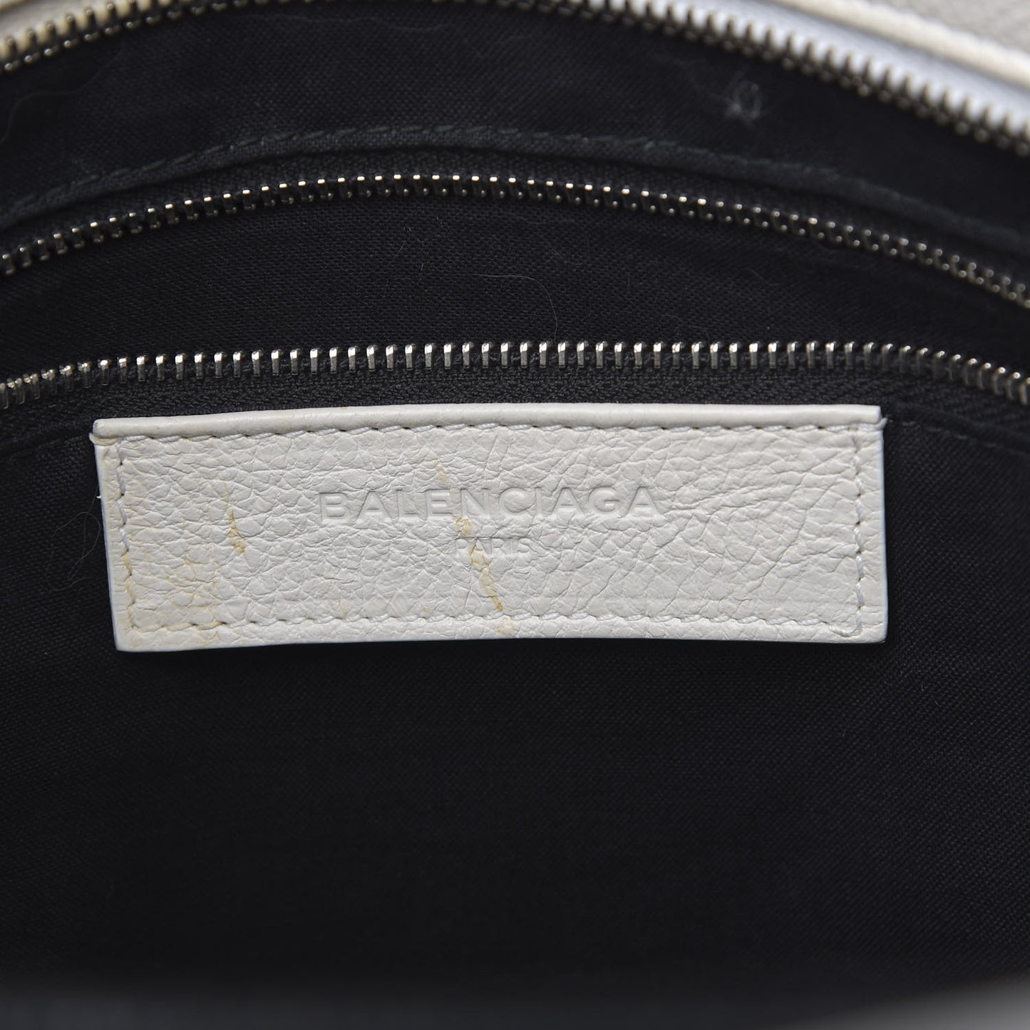 Calfskin Medium Logo North South Shopping Tote White