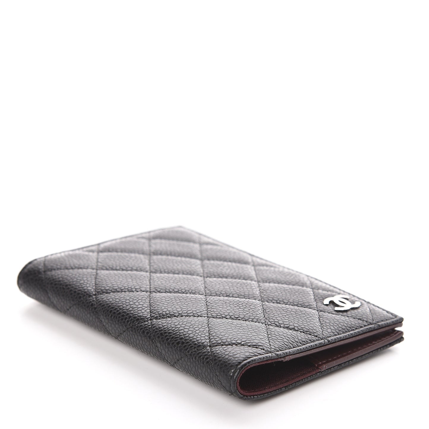 Caviar Quilted Passport Holder Black