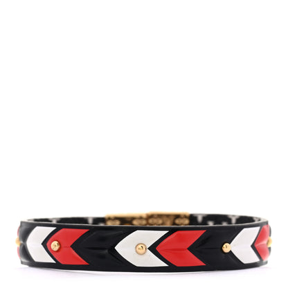 Louis Vuitton Monogram LV Crafty Reversible Bracelet 17 Black Cream Red 1 of 6