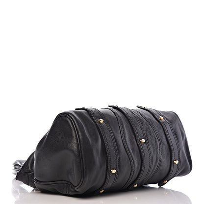 Valentino Garavani Grained Calfskin Catch Satchel Black 4 of 9
