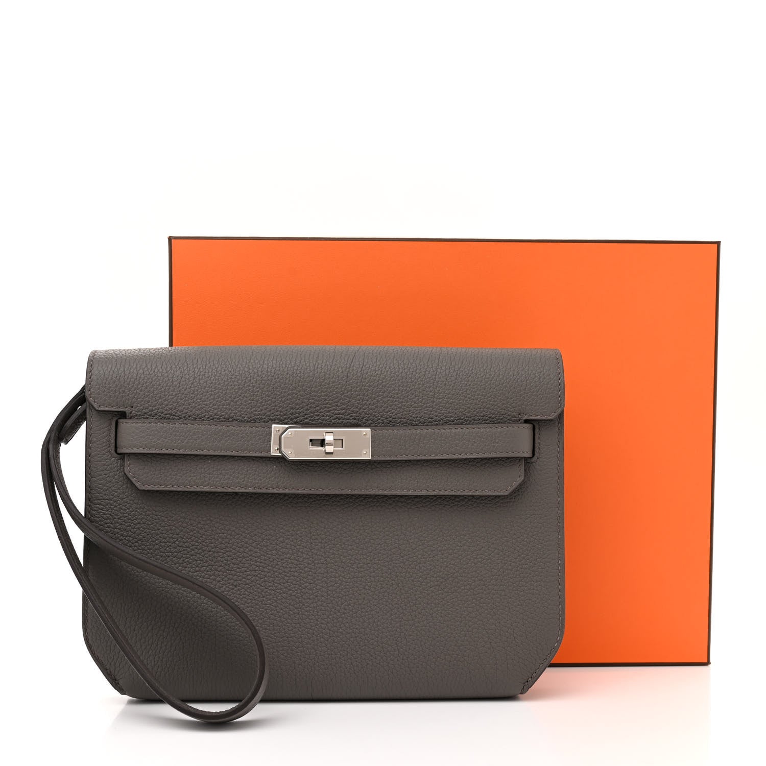 Hermes Togo Kelly Depeches 25 Pouch Etain 12 of 12