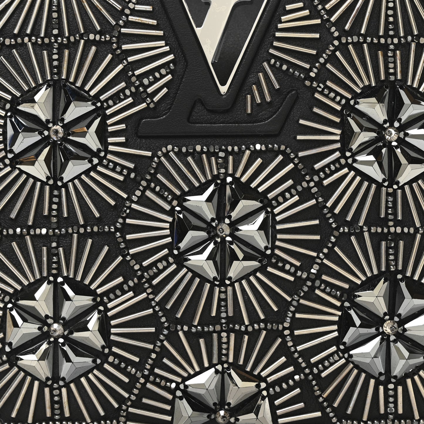 Calfskin Galaxi Sequin Mini Capucines Black