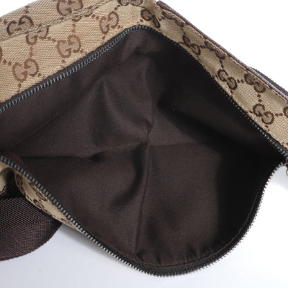 Gucci GG Monogram Web Double Pocket Belt Bag Ebony 28 of 31