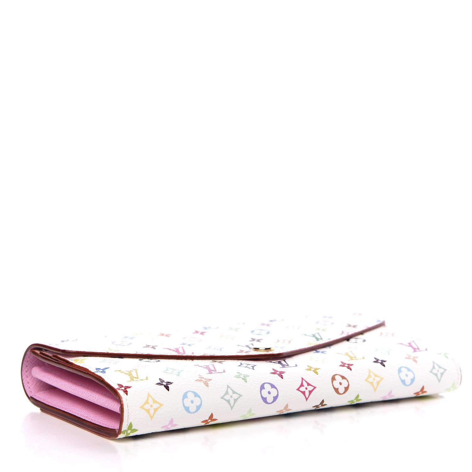 Louis Vuitton Monogram Multicolor Sarah Wallet NM White Litchi 4 of 7