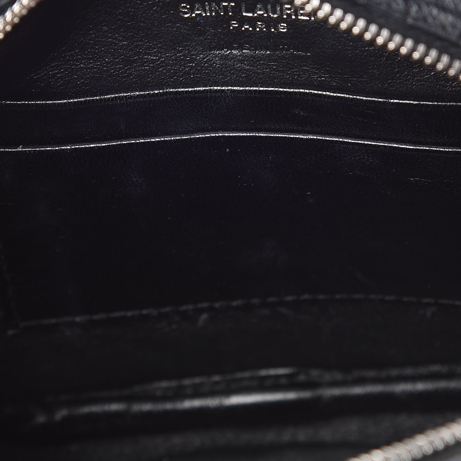 Saint Laurent Calfskin Crocodile Embossed Monogram Blogger Bag Black 9 of 11
