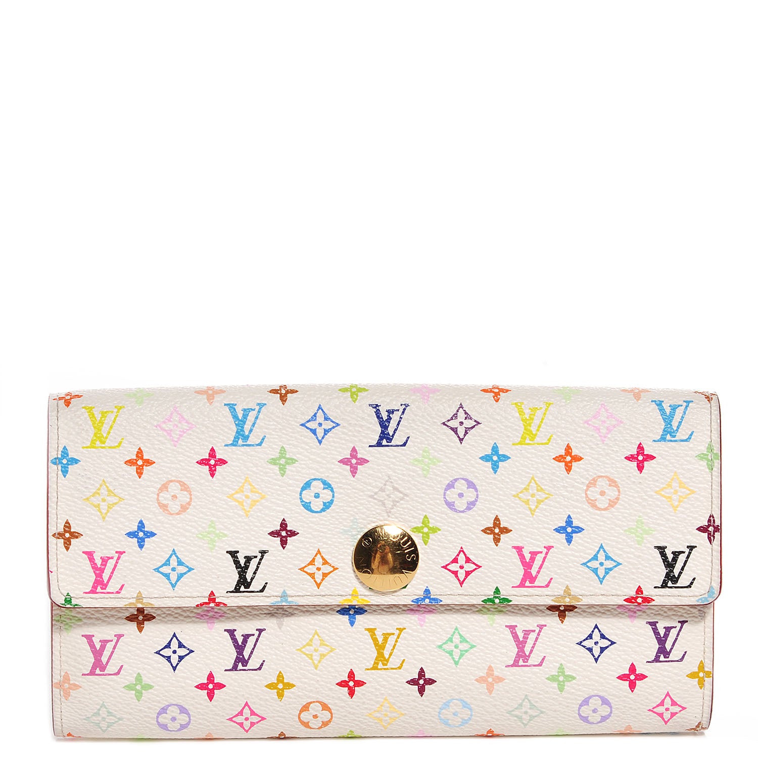 Louis Vuitton Monogram Multicolor Sarah Wallet White 1 of 7
