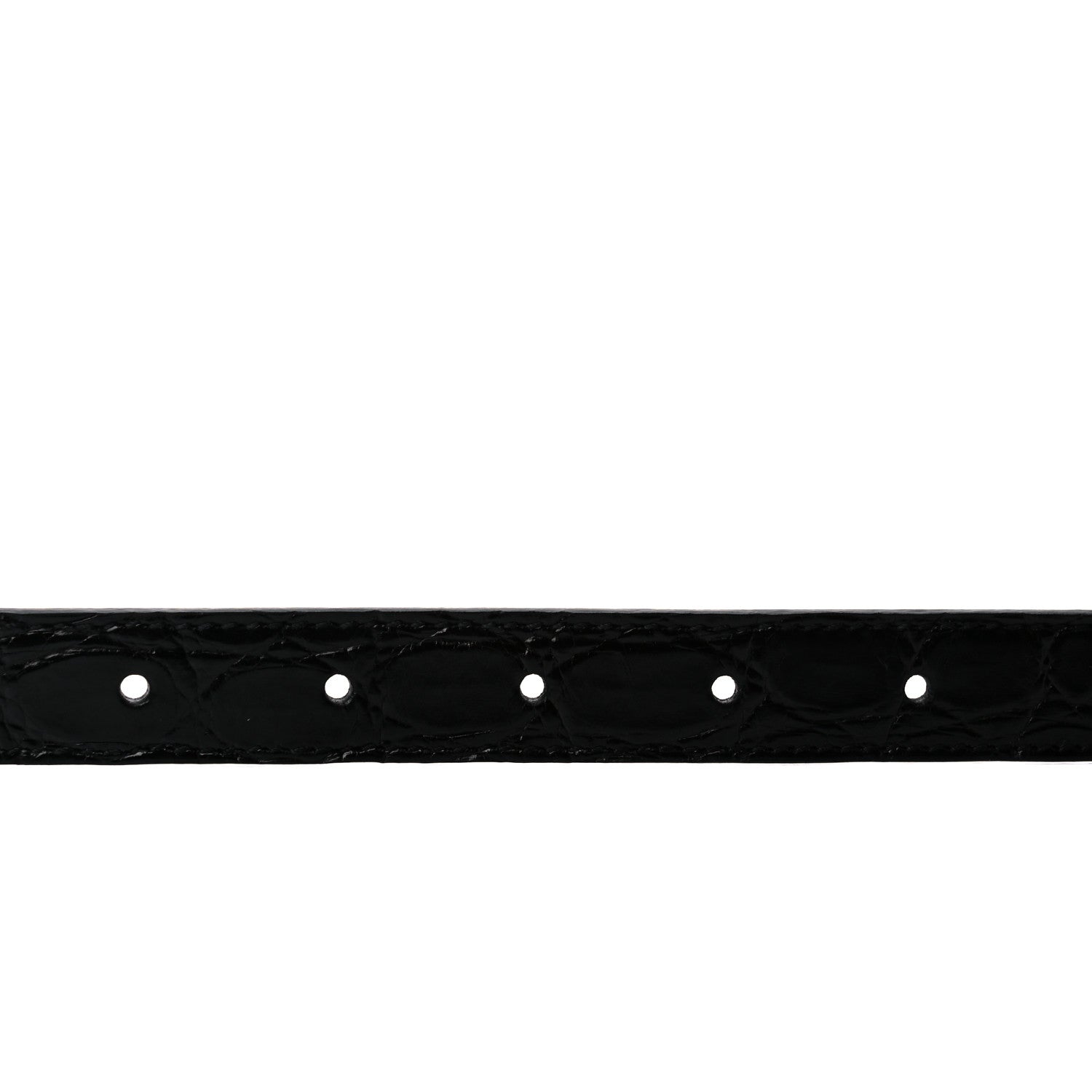 Gucci Crocodile Double G 20mm Belt 120 48 Black 3 of 5