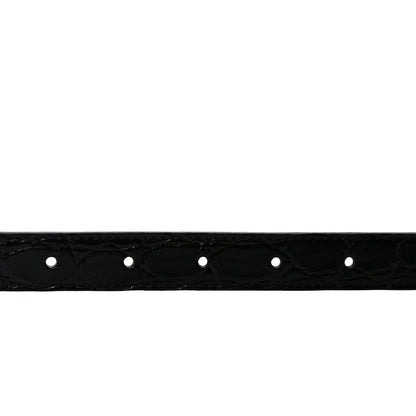 Gucci Crocodile Double G 20mm Belt 120 48 Black 3 of 5