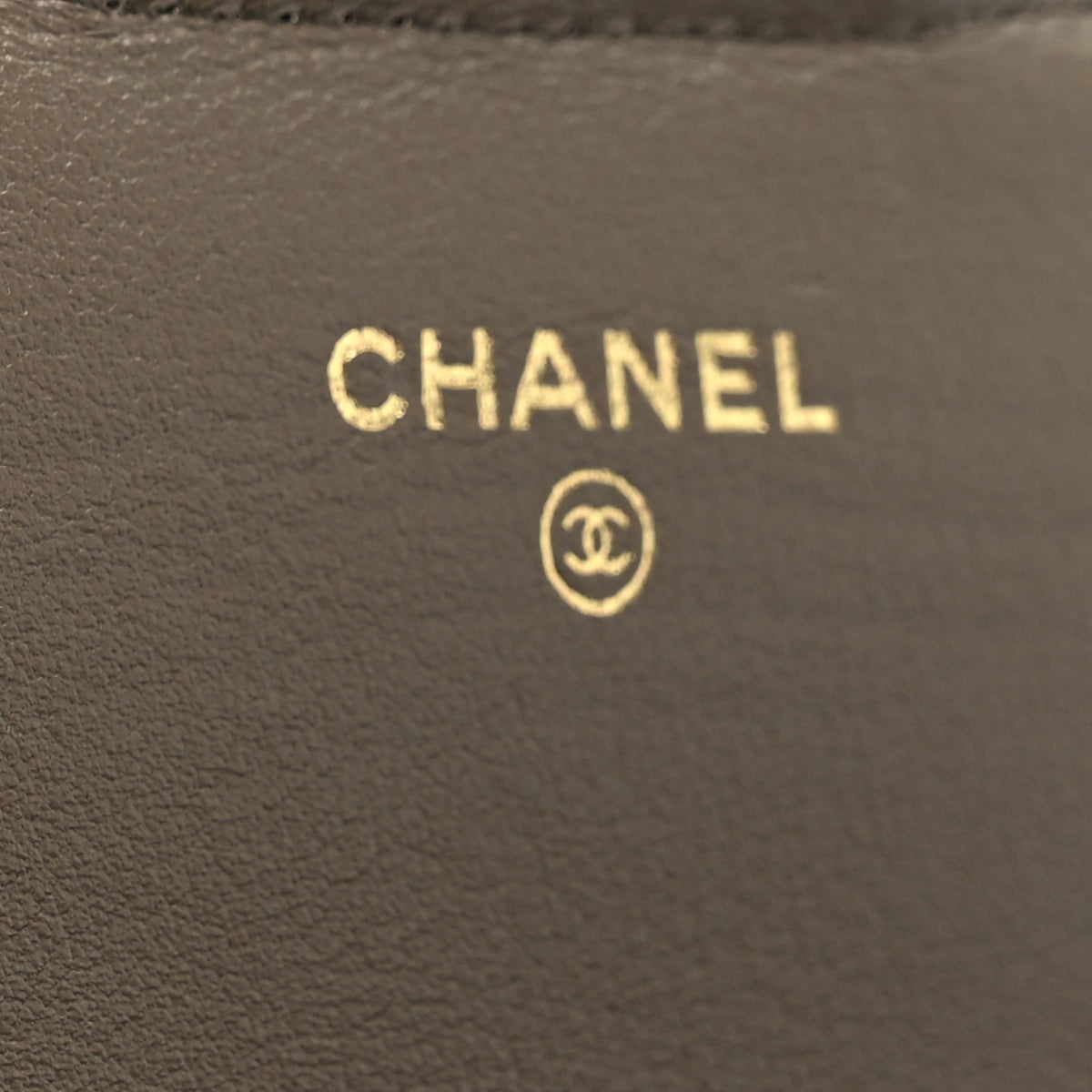 Chanel Calfskin Lizard Embossed Top Handle Long Clutch With Chain Dark Khaki 6 of 12