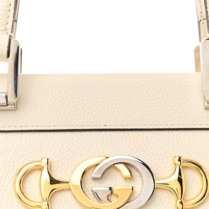 Gucci Grainy Calfskin Medium Zumi Top Handle Bag Mystic White 9 of 16