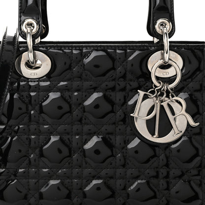 Christian Dior Patent Cannage Medium Lady Dior Black 7 of 9