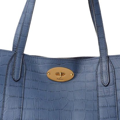 Mulberry Matte Crocodile Embossed Bayswater Tote Pale Navy 16 of 16