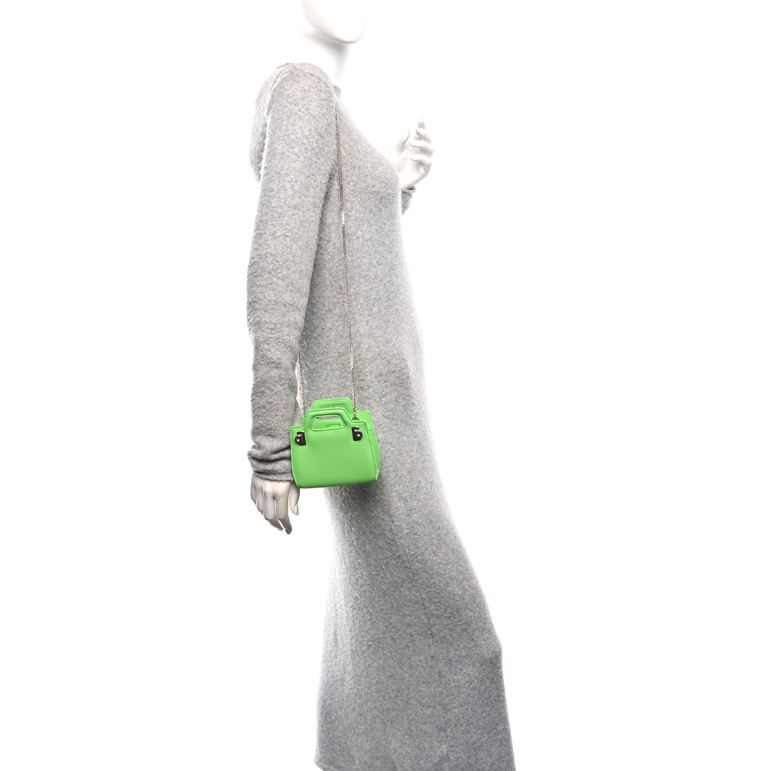 Salvatore Ferragamo Brushed Calfskin Micro Wanda Top Handle Bag