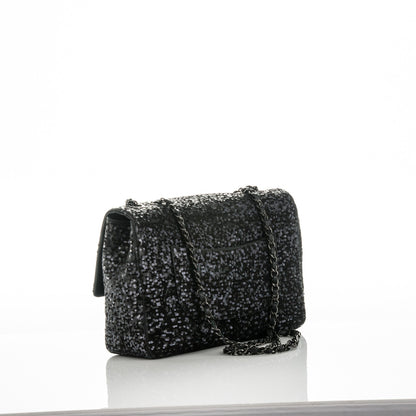 Chanel Sequin Lambskin Jumbo Moonlight on Water Flap Black 3 of 8