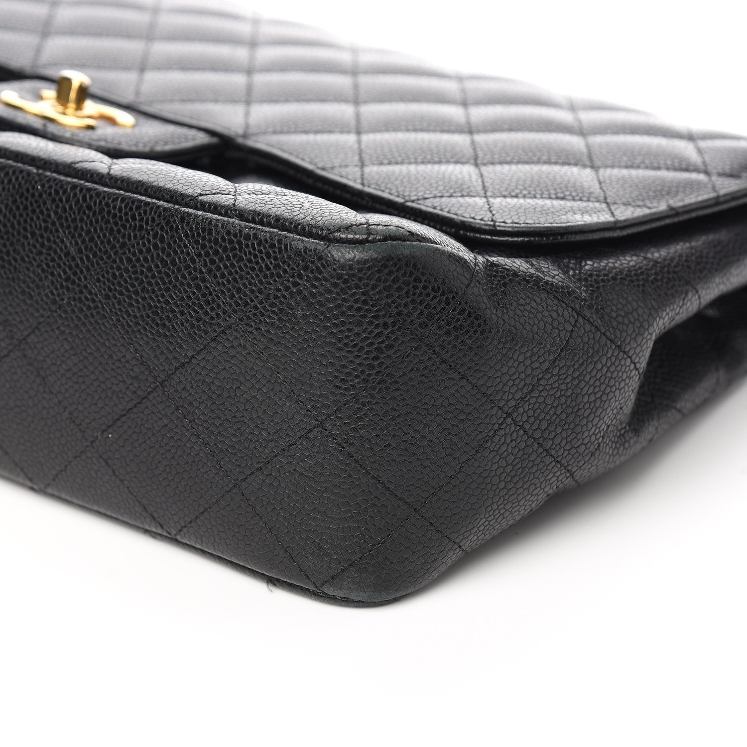Chanel Caviar Quilted Jumbo Single Flap Black 9 of 12