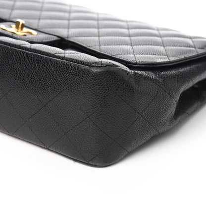 Chanel Caviar Quilted Jumbo Single Flap Black 9 of 12