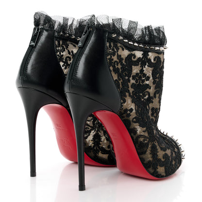 Christian Louboutin CHRISTIAN LOUBOUTIN Lace Studded Pigalle 100 Booties 36 Black 4 of 9